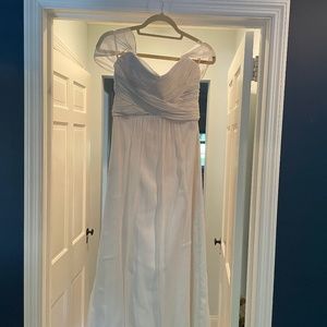 Amile Long Dress, Size 4, White